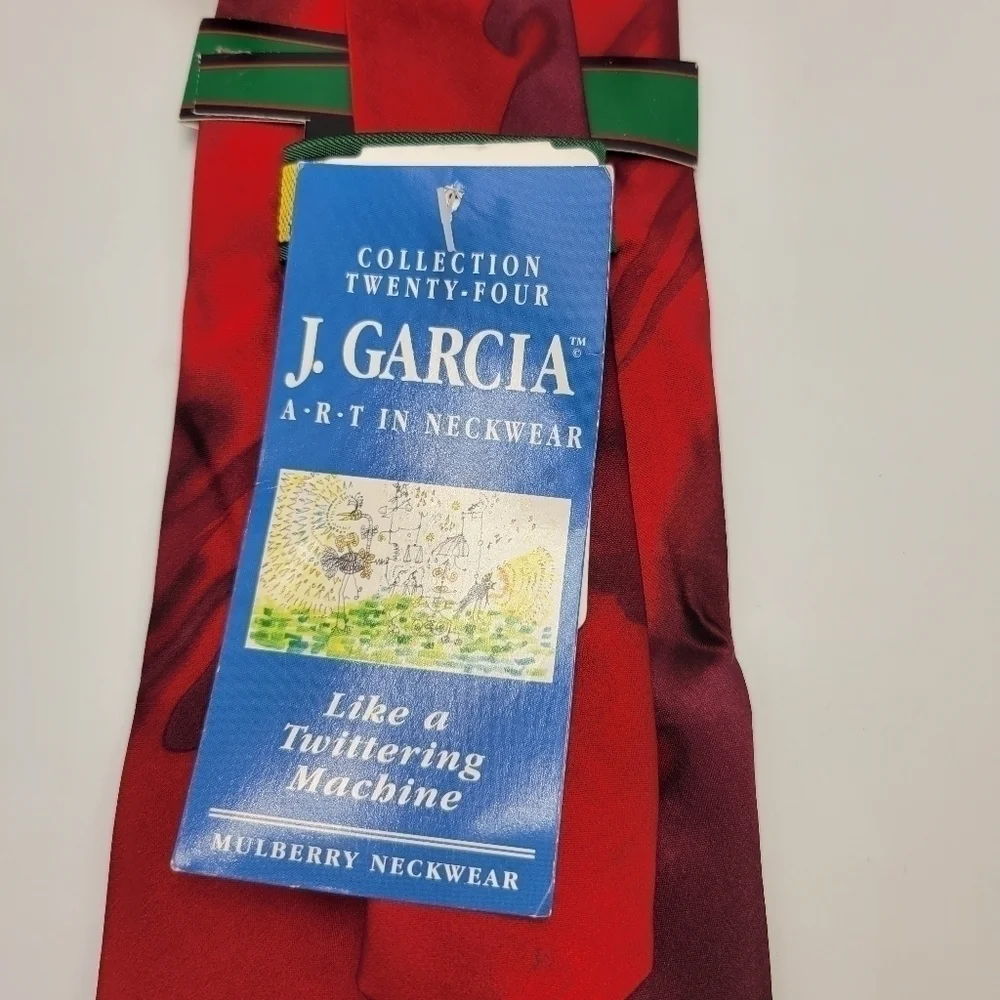Vintage J. Garcia Men’s Necktie “Like A Twittering Machine” 60”